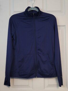 Joe Fresh Active Zip Jacket-Navy-Medium-Lightweight Fitted Casual wear Yoga Gym